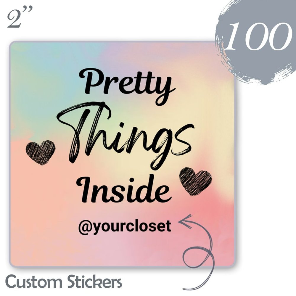 100 Thank you Stickers Thermal Glossy